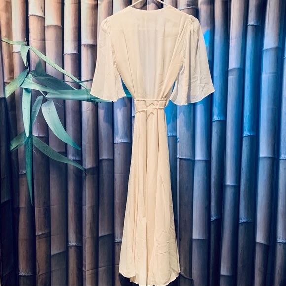 Reformation Rhodes Midi Dress in Ivory - Picture 6 of 10